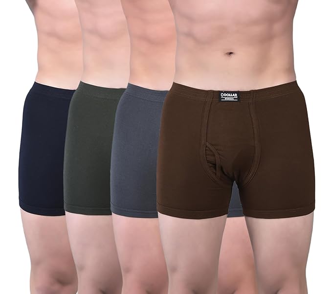 Dollar Bigboss Men's Cotton Modern Regular Solid Trunk Commando Size M to XXL