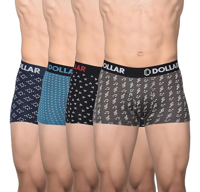 Dollar Bigboss Men's Assorted Cotton Trunk BTR17  Size M to XXL (Colour may vary)