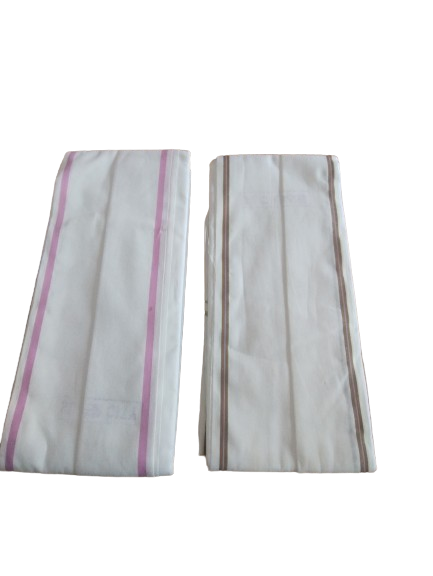 Pure Cotton Soft Gamcha for Men- White Men's gamcha (White) (Set of 1)