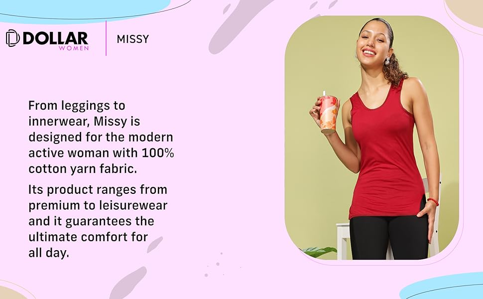 Dollar Missy Women's Camisole  Mutlicolour & white (all sizes from 65 cm to 110 cm)