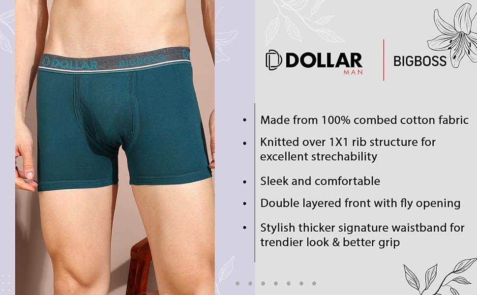 Dollar Bigboss Men's Trunk Size 80 cm to 110 cm pack of 1