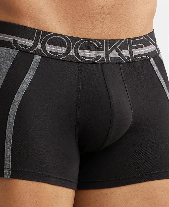 Jockey US21 Men's Super Combed Cotton Elastane Stretch Solid Trunk with Ultrasoft Waistband size L 90-95 cm (color may vary)