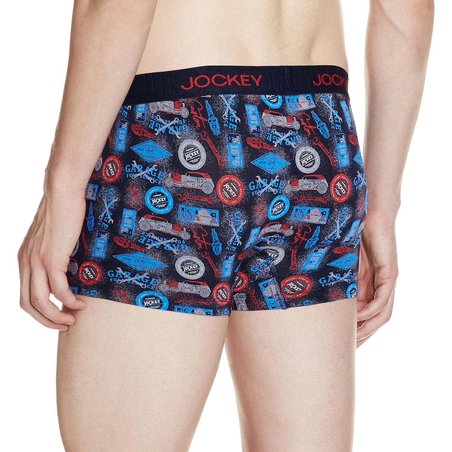 Jockey US63 Men's Super Combed Cotton Elastane Stretch Printed Trunk with Ultrasoft Waistband (Pack of 1 Prints May Vary)