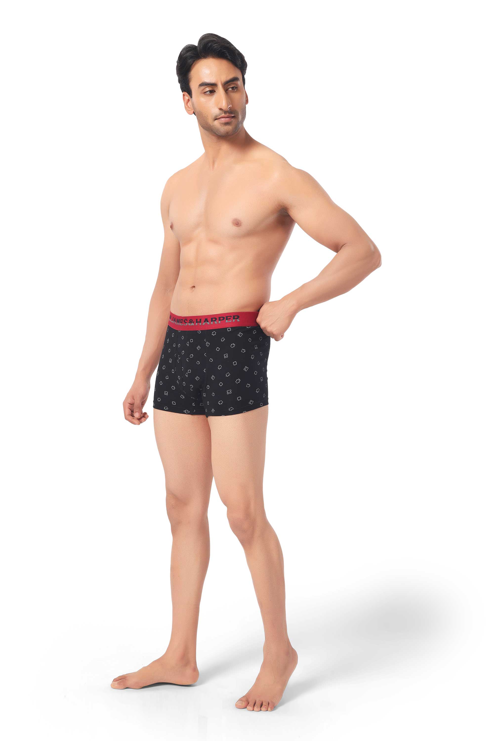 James & Harper Men's Printed Samrat Trunk Size 85 cm Pack of 3