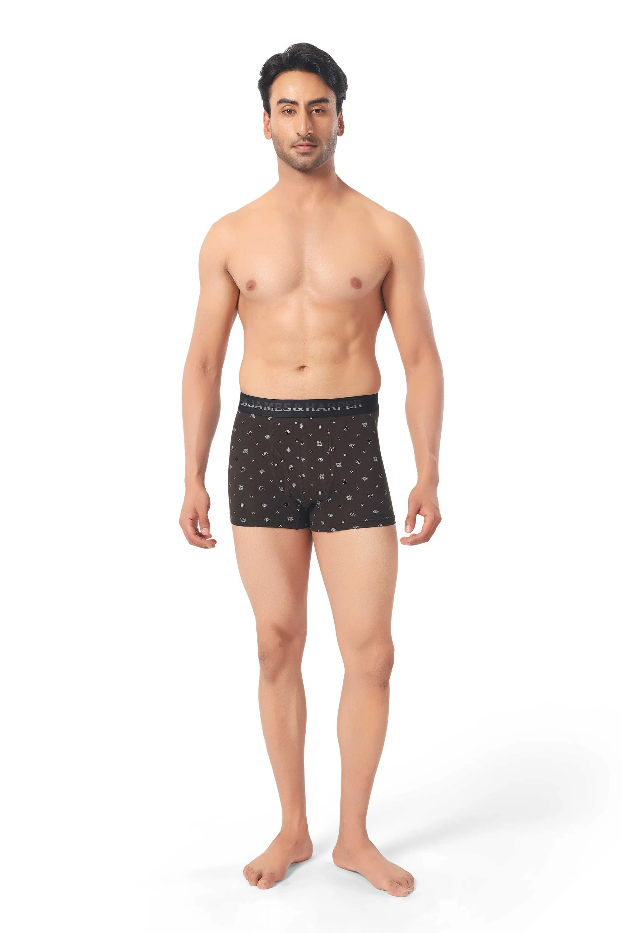 James & Harper Men's Printed Samrat Trunk Size 85 cm Pack of 3