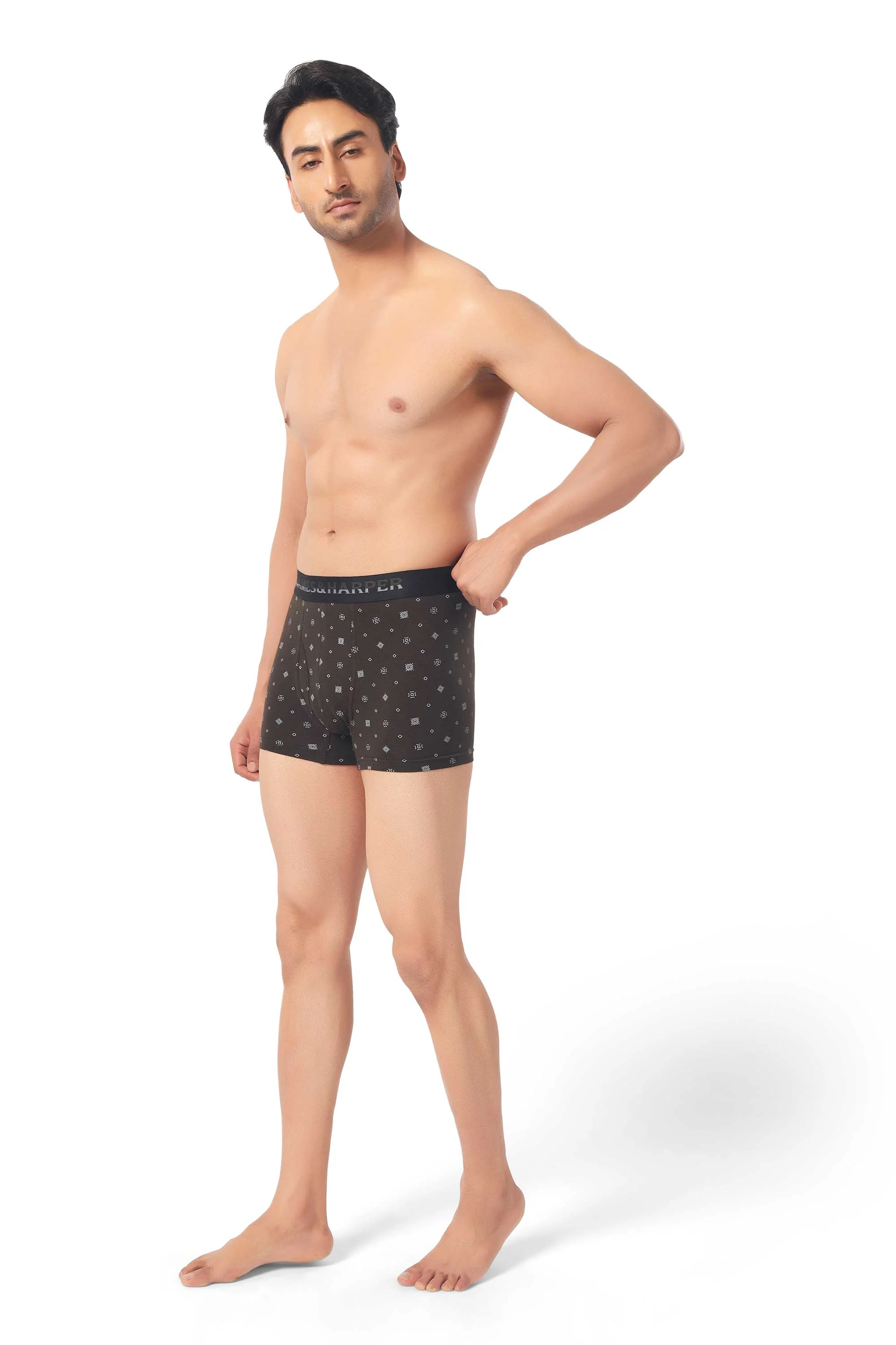 James & Harper Men's Printed Samrat Trunk Size 85 cm Pack of 3