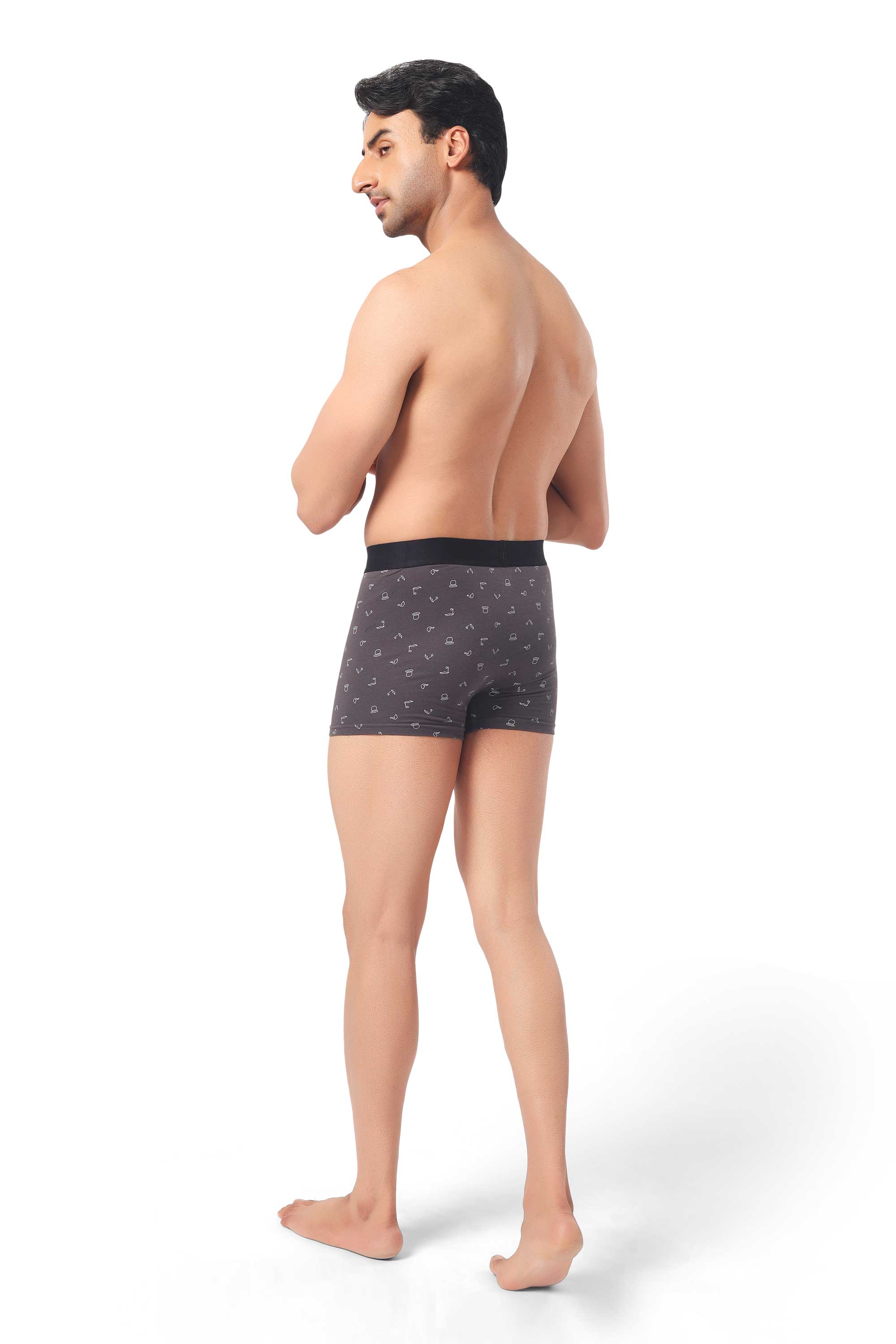 James & Harper Men's Printed Samrat Trunk Size 85 cm Pack of 3