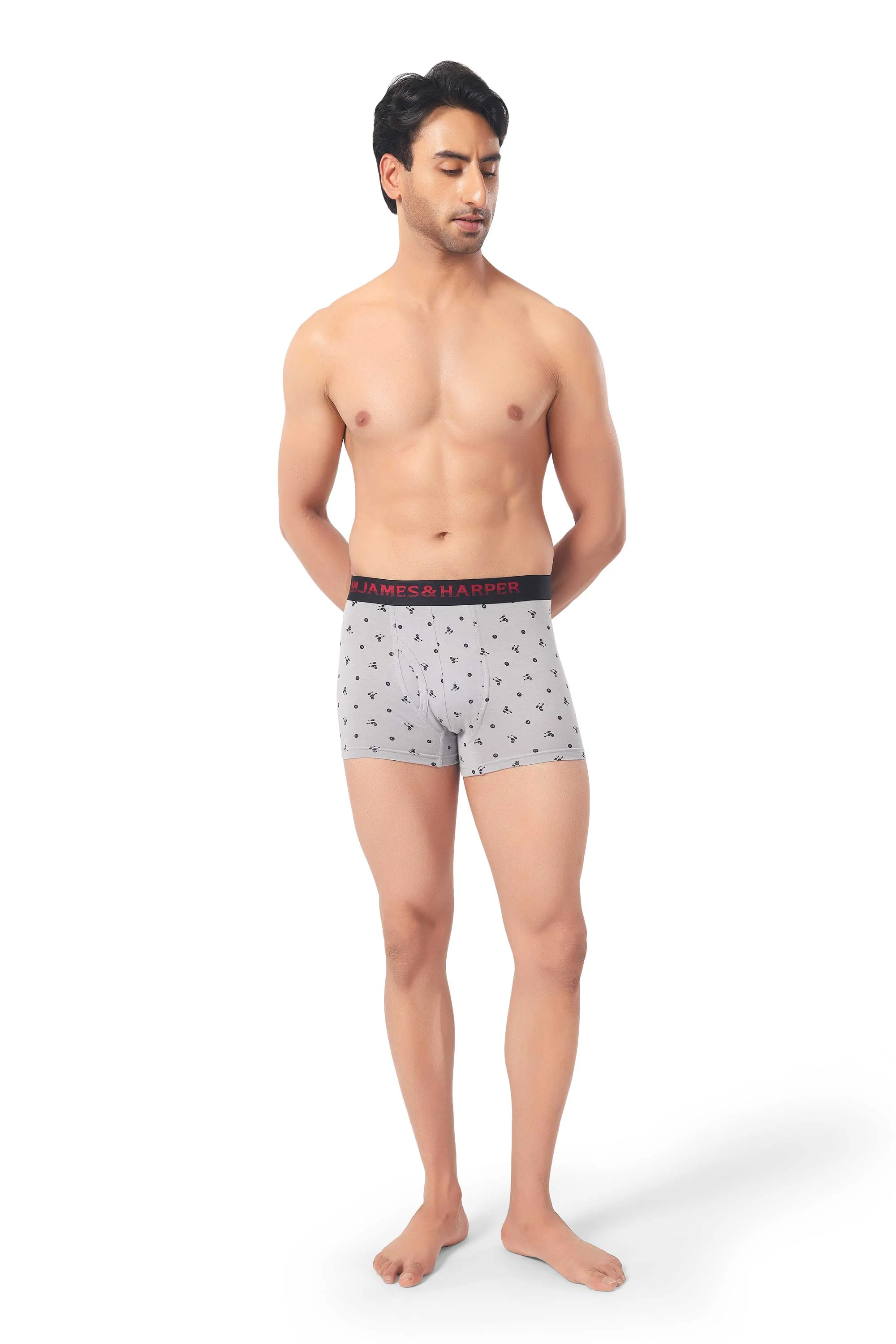 James & Harper Men's Printed Samrat Trunk Size 85 cm Pack of 3